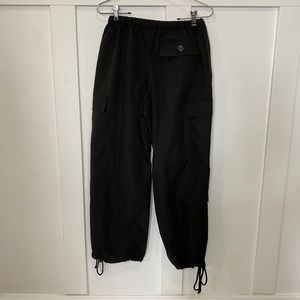 SHEIN PETITE Flap Pocket Side Drawstring Waist Cargo Pants